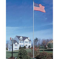 20' Residential Telescoping Anodized Satin Gray Flagpoles